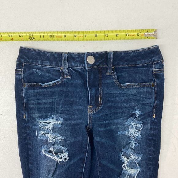 American Eagle 360 Stretch Ripped Jeggings Womens size 2 short - Picture 9 of 10